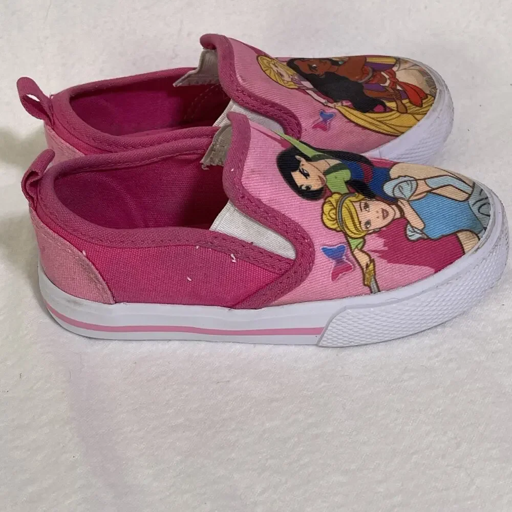 Disney Princess Sneakers Size 7 Pink Multicolor